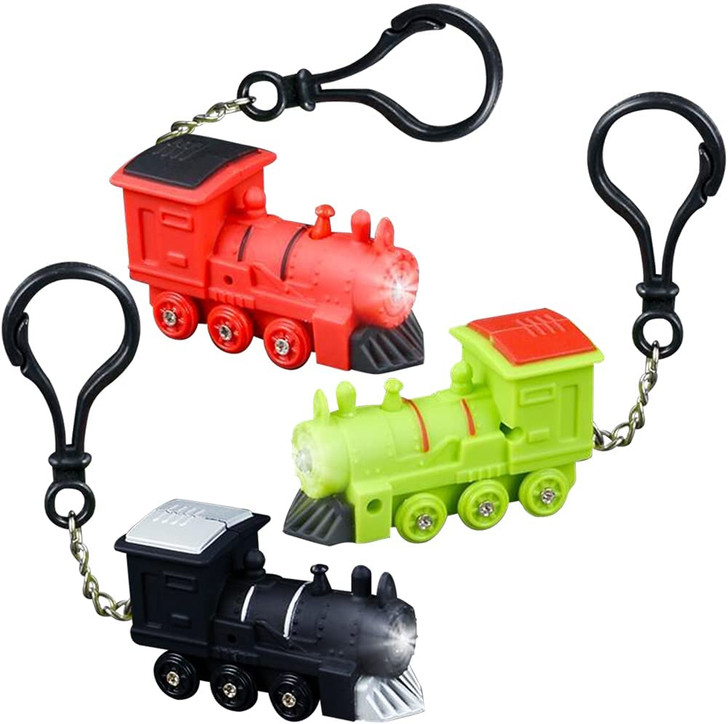 2" Light-Up Train Back Pack Clip With Sound 1ct