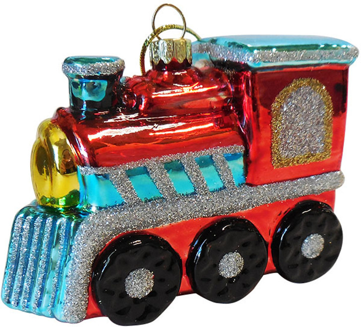 Red Glass Engine Ornament