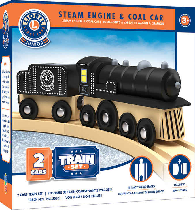 Lionel Collector's Steam Engine & Coal Car Wood Train Set