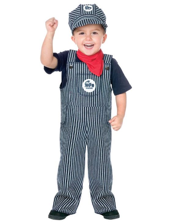 Railroad Engineer Toddler Costume (Large: 3T - 4T)