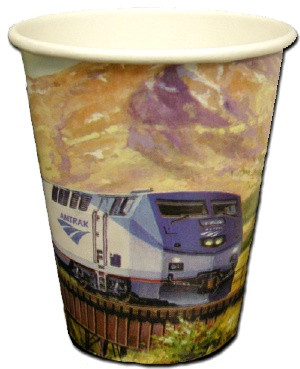 Amtrak Train 9 oz Paper Cups