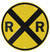 Railroad Crossing Metal Sign Decor