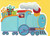 Birthday Train Die-Cut Card