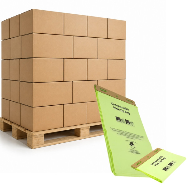 PALLET DEAL: Compostable Header Bags - 80 Cases = 160,000 Bags