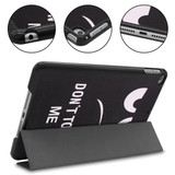 iPad mini 5 2019 Case Big Eyes Pattern Karst Texture PU Leather Folio Cover with Three-fold Stand, Sleep/Wake-up Function | Free Delivery Across Australia