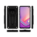 Samsung Galaxy S10+ Plus Case, Armour Strong Shockproof Cover with Kickstand, Black | Armor Samsung Galaxy S10+ Plus Cases | Armor Samsung Galaxy S10+ Plus Covers | iCoverLover