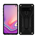Samsung Galaxy S10+ Plus Case, Armour Strong Shockproof Cover with Kickstand, Black | Armor Samsung Galaxy S10+ Plus Cases | Armor Samsung Galaxy S10+ Plus Covers | iCoverLover