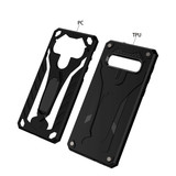 Samsung Galaxy S10e Case, Armour Strong Shockproof Cover with Kickstand, Black | Armor Samsung Galaxy S10e Cases | Armor Samsung Galaxy S10e Covers | iCoverLover