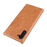 Brown Elegant Genuine Leather Samsung Galaxy Note 10 Case | Samsung Galaxy Note 10 Genuine Leather Covers | Samsung Galaxy Note 10 Leather Cases | iCoverLover