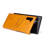 Samsung Galaxy Note 10 Case Yellow Deluxe PU Leather Back Shell with 2 Card Slots, Slim and Lightweight Build & Shockproof | Leather Samsung Galaxy Note 10 Covers | Leather Samsung Galaxy Note 10 Cases | iCoverLover
