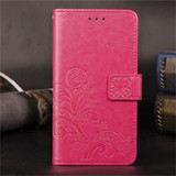 For iPhone 11 Pro Max Case, Four-leaf Clover Emboss PU Leather Folio Wallet Cover | iCoverLover.com.au