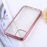 Transparent TPU Anti-Drop And Waterproof Mobile Phone Protective Case for iPhone 11 Pro Max , Rose Gold