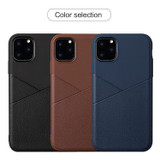 Ultra-thin Shockproof Soft TPU + Leather Case for iPhone 11 Pro, Black