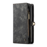 Detachable  Folio Leather Case , Card Slot & Holder & Zipper Wallet & Photo Frame for Galaxy Note 10, Black