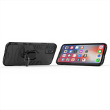 Panther PC + TPU Shockproof Protective Case , Magnetic Ring Holder for iPhone 11 Pro Max , Black