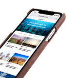 iPhone 11 Case Coffee Elegant Genuine Leather Back Shell Cover | iPhone 11 Genuine Leather Covers | iPhone 11 Leather Cases | iCoverLover