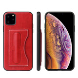 iPhone 11 Case Red Deluxe Leather Back Shell Cover | Leather iPhone 11 Covers | Leather iPhone 11 Cases | iCoverLover