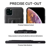 For iPhone 11 Pro Max Case Luxury Leather Back Shell Protective Cover, Kickstand | iCoverLover.com.au