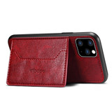 For iPhone 11 Dibase TPU + PC + PU Wild Horse Texture Protective Case Wallet , Red