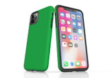 Plain Green.png - iPhone 11 Pro Max Tough Case Black in Matte