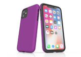 Plain Purple.png - iPhone 11 Tough Case Black in Matte