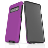 Samsung Galaxy S10+ Plus Case, Armour Tough Protective Cover, Purple