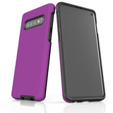 Samsung Galaxy S10 Case, Armour Tough Protective Cover, Purple