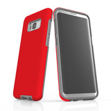 Samsung Galaxy S8+ Plus Case, Armour Tough Protective Cover, Red