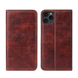 iPhone 11 Pro Max Case PU Leather Flip Wallet Protective Cover Kickstand Brown