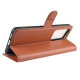 For Galaxy S20 Plus Lychee Texture Folio Protective Case with & Card Slots & Wallet Brown | iCoverLover Australia