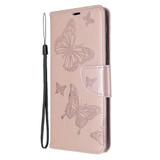 For Samsung Galaxy S20 Ultra Case, Butterflies Pattern PU Leather Wallet Cover with Stand & Lanyard | iCoverLover.com.au