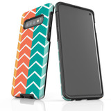 For Samsung Galaxy S10 Protective Case, Zigzag Colorful Pattern | iCoverLover Australia