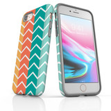 For iPhone SE 5G (2022), SE (2020) / 8 / 7 Protective Case, Zigzag Colorful Pattern | iCoverLover