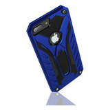 iPhone 8 PLUS Case, Armour Strong Shockproof Tough Cover with Kickstand Blue