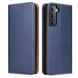 Samsung Galaxy S21+ Plus Case Leather Flip Wallet Folio Cover Blue