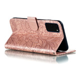 Samsung Galaxy S20 Case, Floral Lace Pattern PU Leather Wallet Cover | iCoverLover Australia