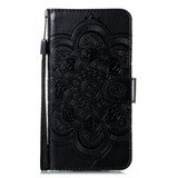 For Samsung Galaxy S20 Ultra Mandala Embossing Pattern Wallet Leather Case, Black | iCoverLover Australia