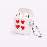 AirPods 1 & 2 Case, Protective TPU Box with Hook, Drawn Hearts | iCoverLover Australia
