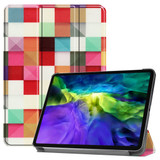 For iPad Pro 11in (2021,2020,2018) Smart Karst Painted PU Leather Case 3-Fold Holder, Magic Cube | iPad Pro 11in Cases | iCoverLover.com.au