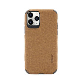 iPhone 11 Pro Case Fabric Texture Denim Slim Fashionable Protective Cover Brown