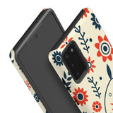 Armour Case, Tough Protective Back Cover, Orange & Blue Flowers | iCoverLover.com.au | Phone Cases