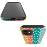 For iPhone 13 Pro Max, 13 Pro, 13, 13 mini, 12 Pro Max,12 Pro/12, 12 mini Case, Protective Back Cover, Colourful Zigzag | iCoverLover Australia
