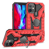 iPhone 12 / 12 Pro (6.1in) Case Tough Armour Protective Cover with Magnetic Ring Holder Red