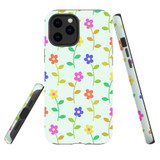 For iPhone 12 Pro Max Case, Tough Protective Back Cover, Flowers Pattern colourful | iCoverLover Australia
