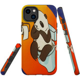 For iPhone 14 Plus Case Tough Protective Cover, Pandas Toilet | Shielding Cases | iCoverLover.com.au