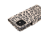 For iPhone 12, 12 mini, 12 Pro, 12 Pro Max Case, Leopard Pattern PU Leather Wallet Cover, Card Slots & Stand, Grey | iCoverLover Australia