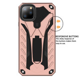 iPhone 12 Pro Max/12 Pro/12 mini Case, Armour Strong Shockproof Tough Cover with Kickstand, Rose Gold