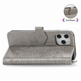 iPhone 12, 12 mini, 12 Pro, 12 Pro Max Case, Embossed Mandala Design PU Leather Wallet Cover, Stand, Lanyard, Grey | iCoverLover Australia