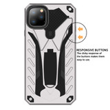 iPhone 12 Pro Max/12 Pro/12 mini Case, Armour Strong Shockproof Tough Cover with Kickstand, Silver