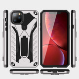 iPhone 12 Pro Max/12 Pro/12 mini Case, Armour Strong Shockproof Tough Cover with Kickstand, Silver